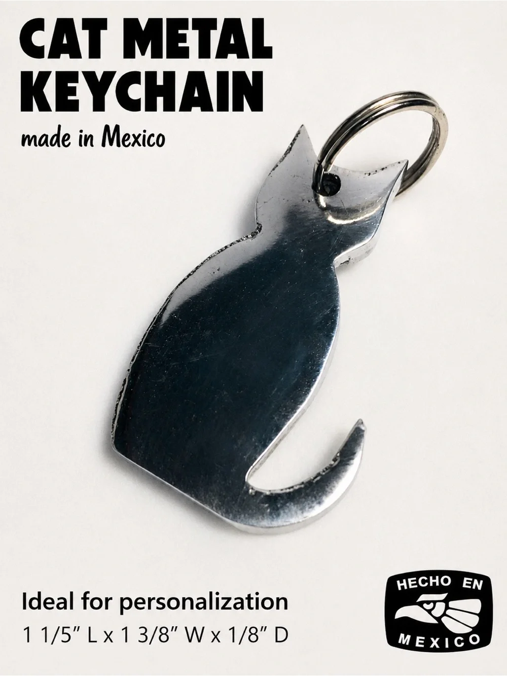 Cat Metal Keychain